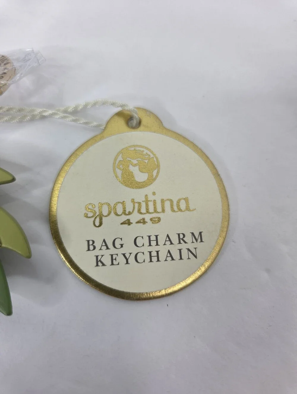 Spartina 449 Key Chain Bag Charm Palm Tree Green NEW